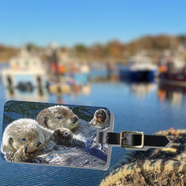 Étiquette À Bagage Loutres de mer (Créateur téléchargé)
