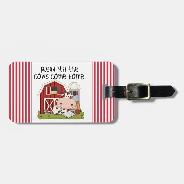 Étiquette À Bagage Lu 'jusqu'aux vaches venez à la maison (Devant horizontal)