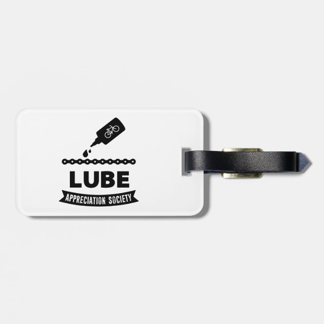 Étiquette À Bagage Lube Appreciation Society Cycling (Dos horizontal)