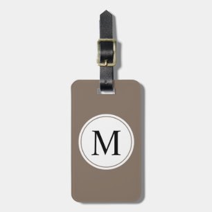 ÉTIQUETTE À BAGAGE LUGGAGE/BAG CHIC TAG_MODERN BROWN/WHITE/BLACK DOUX