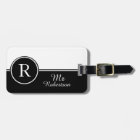 LUGGAGE/BAG CHIC TAG_MODERN "M." WHITE/BLACK