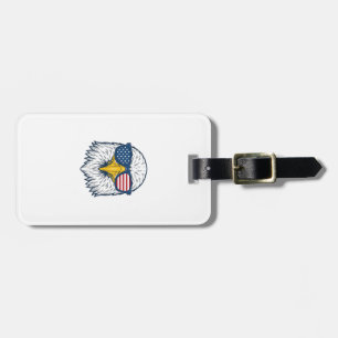 Étiquette À Bagage Lunettes de soleil aigle patriotique dessin vector