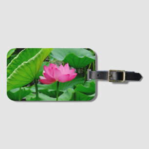 Étiquette À Bagage Lys rose fleurissant au printemps