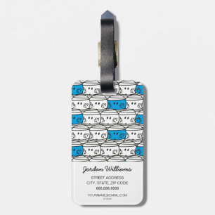 Étiquette À Bagage M. Bump   Motif bleu