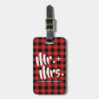 M. et Mme Couple Red Buffalo Plaid