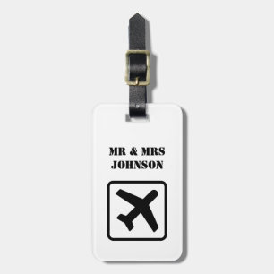 Étiquette À Bagage M. et Mme faits sur commande étiquettes de bagage