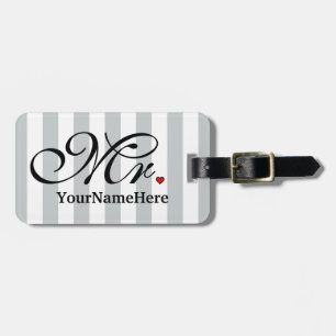 Étiquette À Bagage M. Husband Groom Name Click pour customiser la