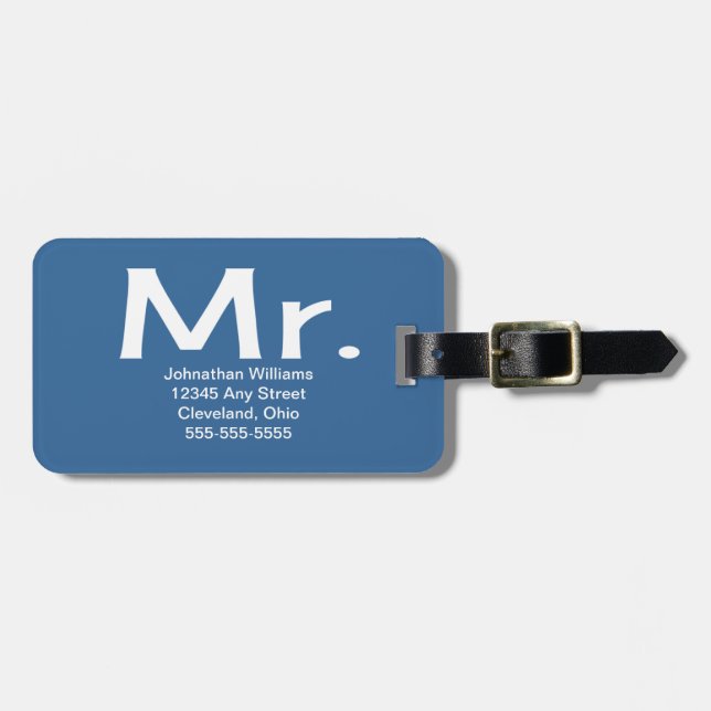 Étiquette À Bagage M. Luggage Tag (Devant horizontal)