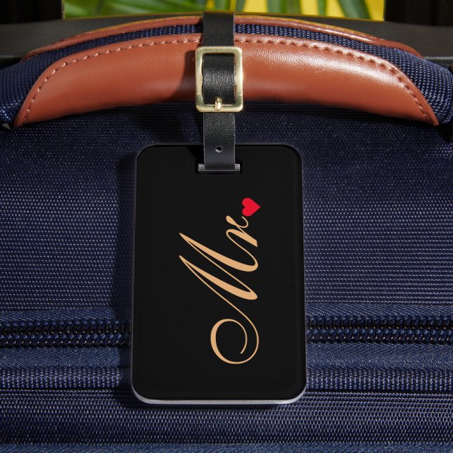 Étiquette À Bagage M. Mari Mariage Couples Élégants Voyage (Insitu Rectoal 2)