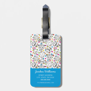 Étiquette À Bagage M. Men & Little Miss Motif Pois arc-en-ciel