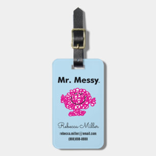 Étiquette À Bagage M. Men M. Messy Est Mignon, Mais Mal