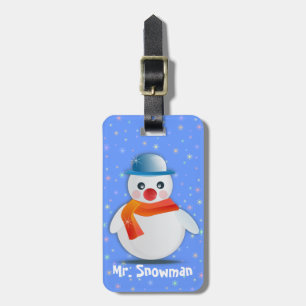 Étiquette À Bagage M. Snowman