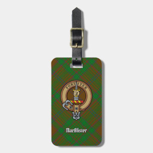 Étiquette À Bagage MacAlister de Glenbarr Crest sur la chasse Tartan
