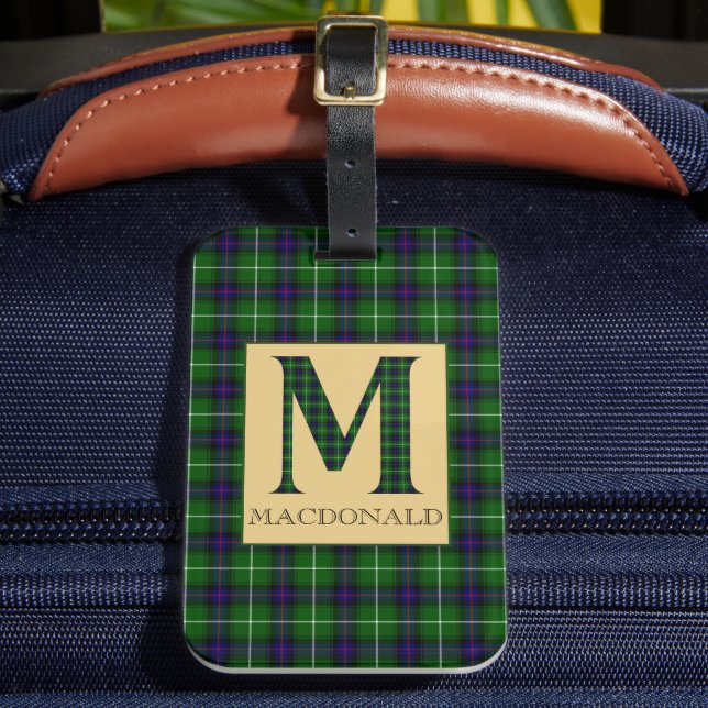 Étiquette À Bagage MacDonald Tartan Monogramme M (Insitu Rectoal 2)