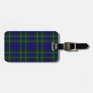 Étiquette À Bagage Macneil de Colonsay tartan bleu vert plaid
