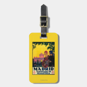 Étiquette À Bagage Madrid en affiche promotionnelle de voyage de