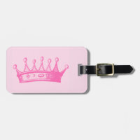 Magenta Princess Crown sur Arrière - plan rose