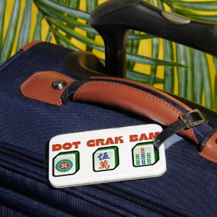 Étiquette À Bagage Mahjong Dot Crak Bam