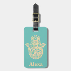 Étiquette À Bagage Main de hamsa de chance Cute personnalisée