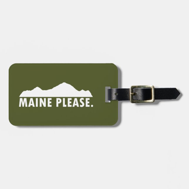 Étiquette À Bagage Maine S'Il Vous Plaît (Devant horizontal)