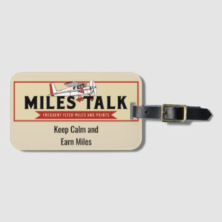 Étiquette À Bagage Maintenez calme et gagnez les milles