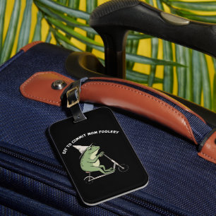 Étiquette À Bagage Mama Grenouille Partir Commettre Maman Bêtise Cade
