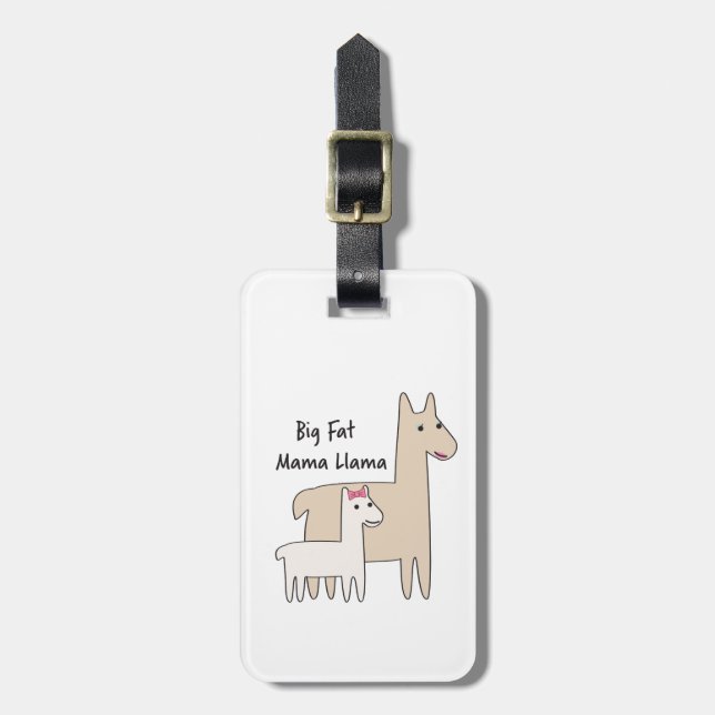 Étiquette À Bagage Mama Llama (Devant Vertical)