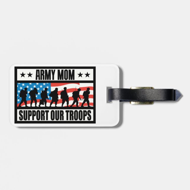 ÉTIQUETTE À BAGAGE MAMAN D'ARMÉE (Dos horizontal)