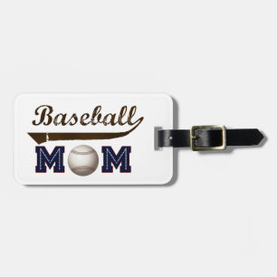 Étiquette À Bagage Maman vintage de base-ball de style