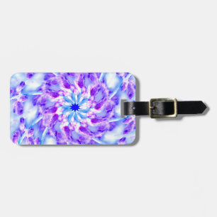 Étiquette À Bagage Mandala floral violet