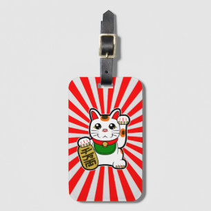 Étiquette À Bagage Maneki Neko : Chat Chanceux Japonais