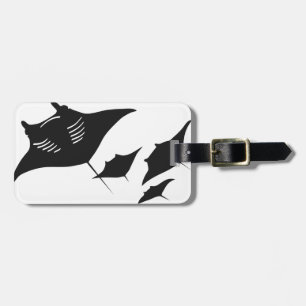 Étiquette À Bagage Mantaros manta ray scuba