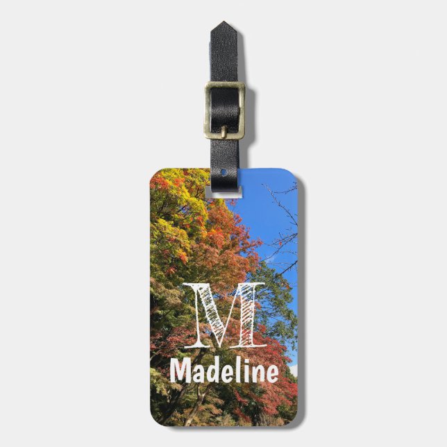 Étiquette À Bagage Maples colorées vives (Devant Vertical)