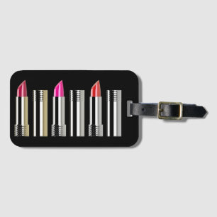 Étiquette À Bagage Maquillage cosmétique en bâtonnet à lèvres chrome 