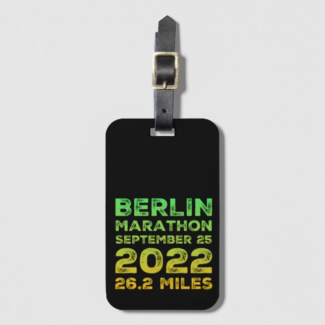 Étiquette À Bagage Marathon de Berlin 2022 Marathon de bagages Tags (Devant Vertical)