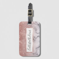Marbre blanc de Parties scintillant rose Gold Sequ