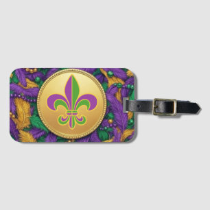 Étiquette À Bagage Mardi Gras Fleur de lis