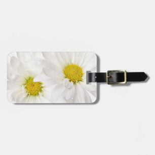 Étiquette À Bagage Marguerites blanches - modèle customisé de fleur