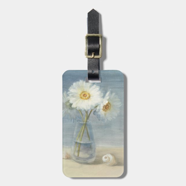 Étiquette À Bagage Marguerites et coquilles (Devant Vertical)
