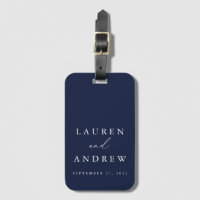 Mariage personnalisé bleu marine et blanc