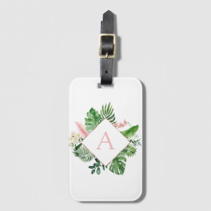 Étiquette À Bagage Mariage rose pâle pour palmiers tropicaux