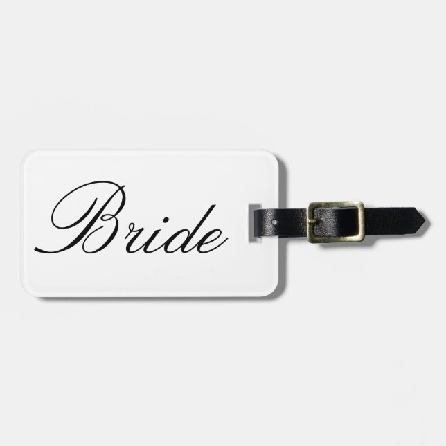 Étiquette À Bagage Mariée (Devant horizontal)