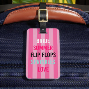 Étiquette À Bagage Mariée d'été BRIDE CO Mariée pailletée Fête person