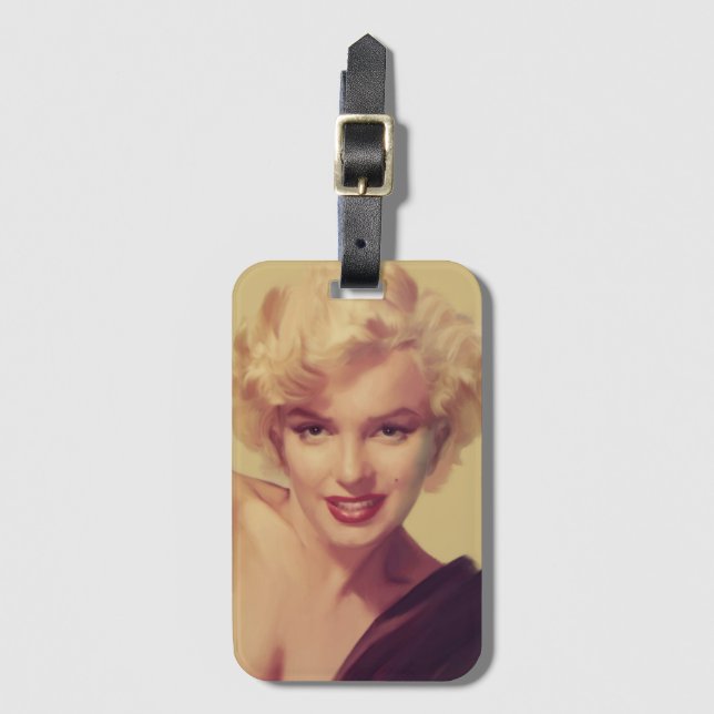 Étiquette À Bagage Marilyn dans le noir (Devant Vertical)