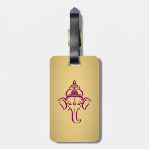 Étiquette À Bagage Maron d'or indien hindou Ganesh /Ganesha