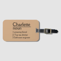 Marque de bagage en cuir personnalisée, Tri person