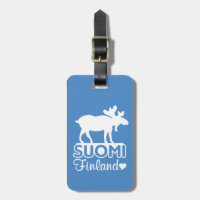 Marque de bagage personnalisée Finlande Moose