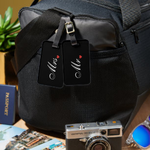 Étiquette À Bagage Marques de bagages personnalisées M. et Mme