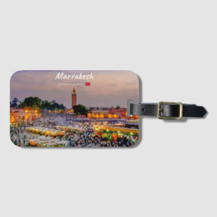 Étiquette À Bagage Marrakech, Maroc - Place Jemaa el Fnaa