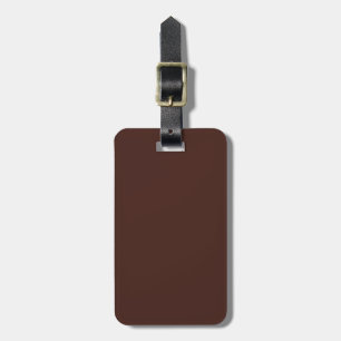 Étiquette À Bagage Marron Uni avec Texte Blanc